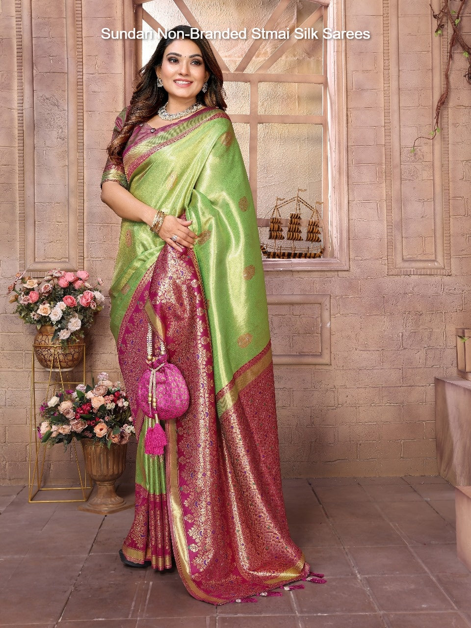 Sundari Non-Branded Stmai Silk Sarees