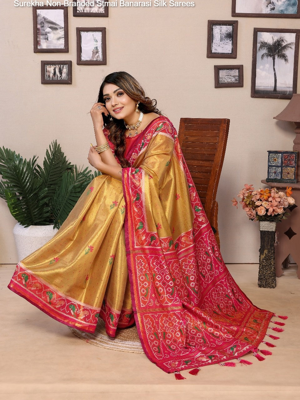 Surekha Non-Branded Stmai Banarasi Silk Sarees