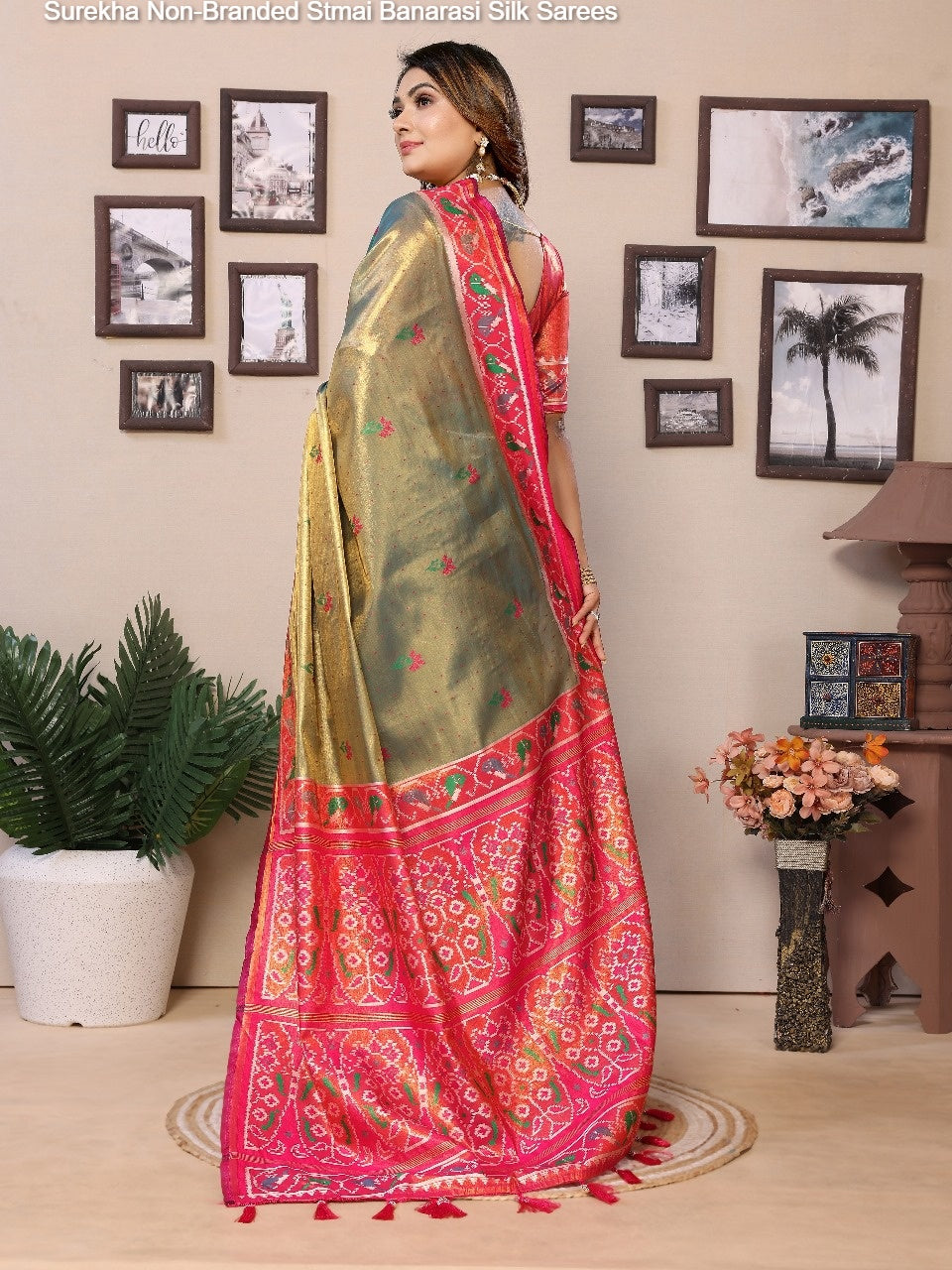 Surekha Non-Branded Stmai Banarasi Silk Sarees