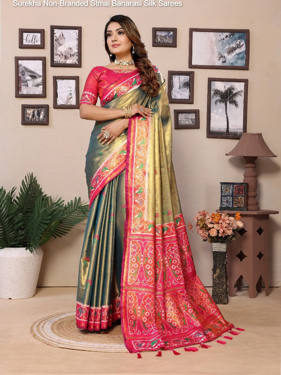 Surekha Non-Branded Stmai Banarasi Silk Sarees