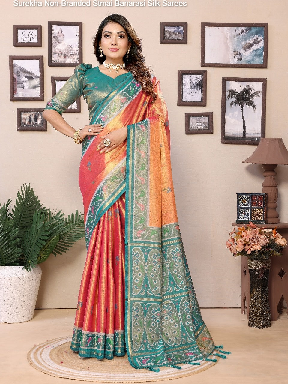 Surekha Non-Branded Stmai Banarasi Silk Sarees