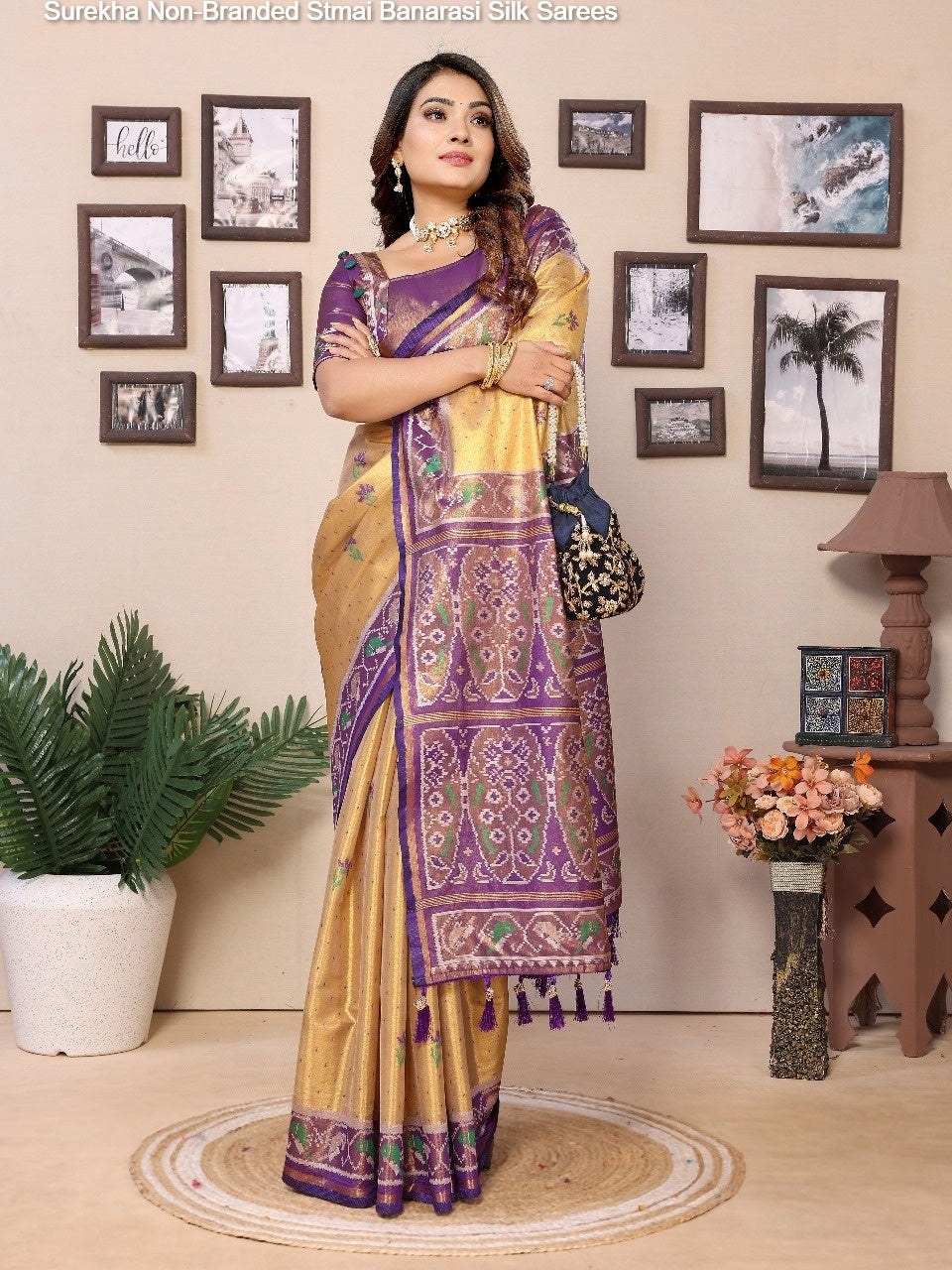 Surekha Non-Branded Stmai Banarasi Silk Sarees