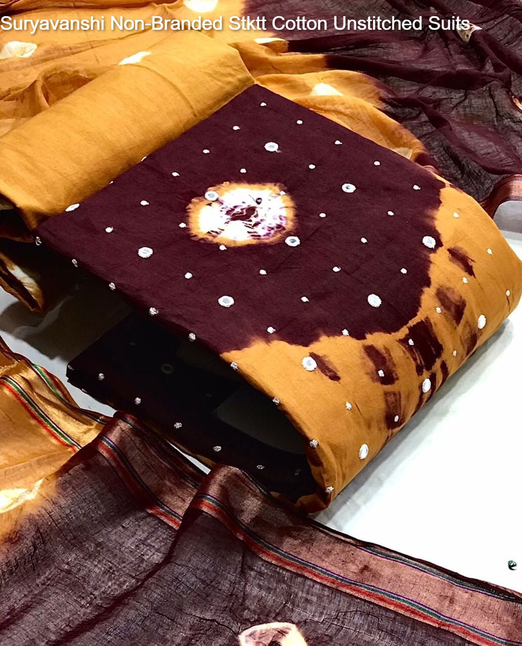 Suryavanshi Non-Branded Stktt Cotton Unstitched Suits