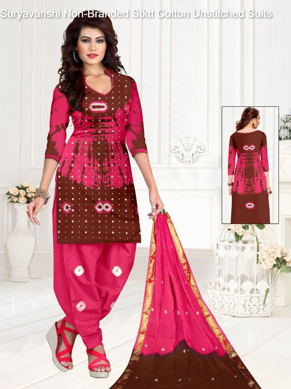 Suryavanshi Non-Branded Stktt Cotton Unstitched Suits
