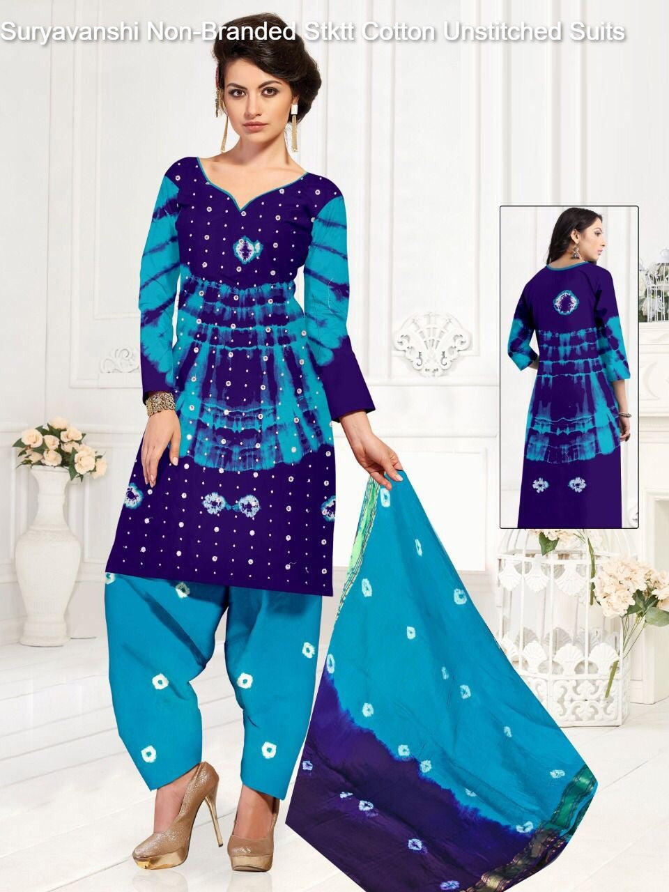 Suryavanshi Non-Branded Stktt Cotton Unstitched Suits