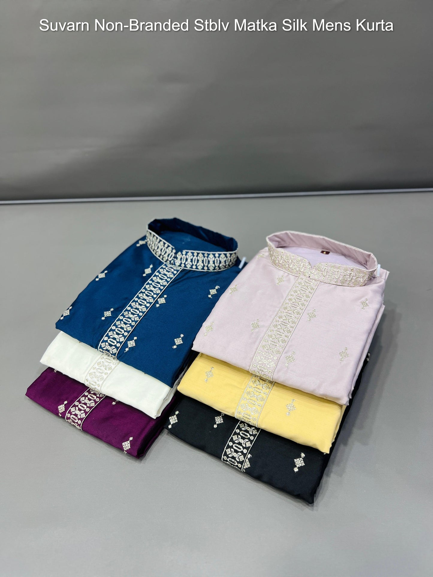 Suvarn Non-Branded Stblv Matka Silk Mens Kurta