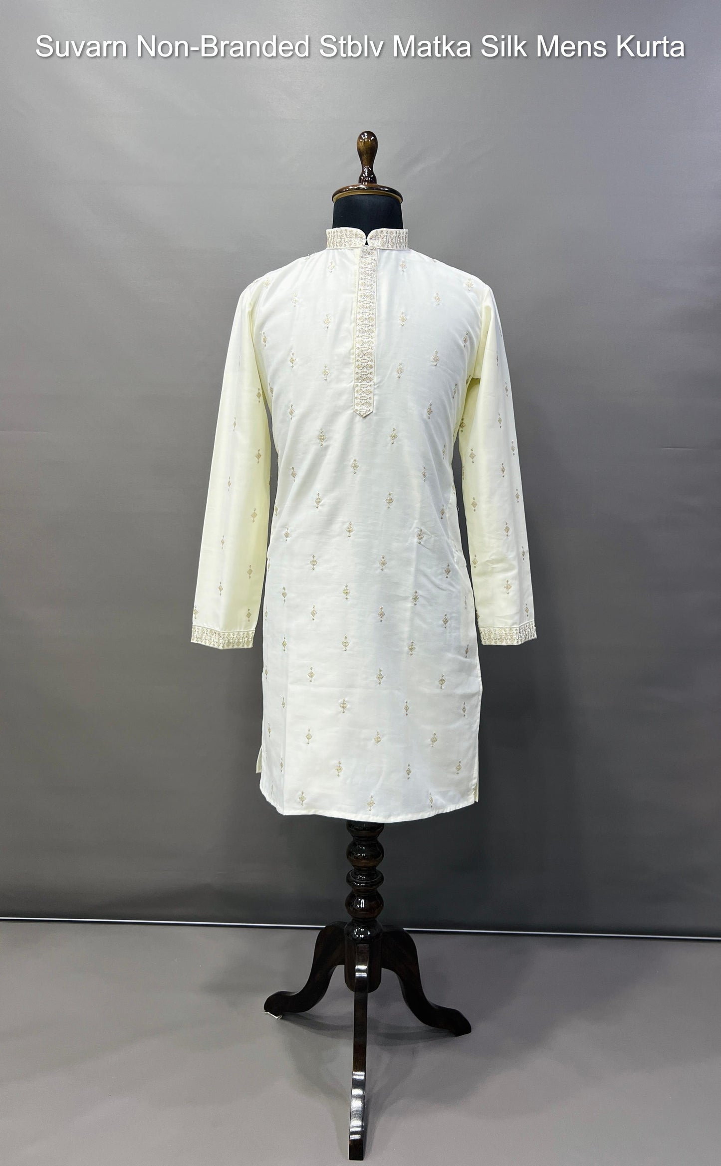Suvarn Non-Branded Stblv Matka Silk Mens Kurta