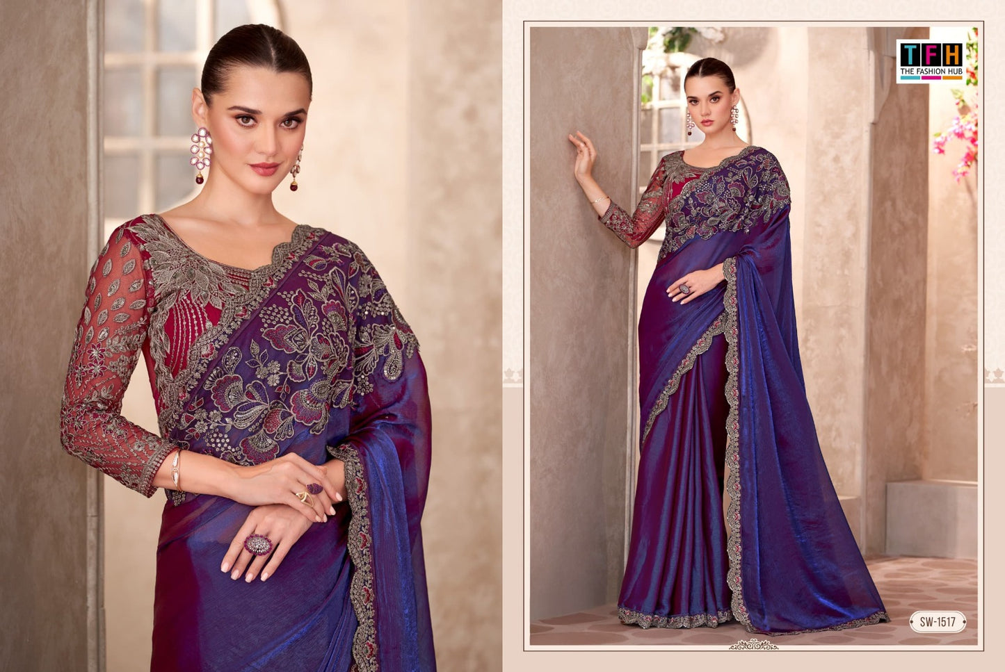 Sw-1517 Sandalwood Vol-15 Tfh Georgette Sarees