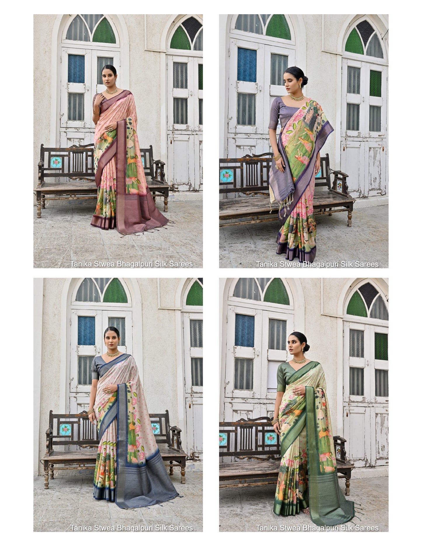 Tanika Stwea Bhagalpuri Silk Sarees