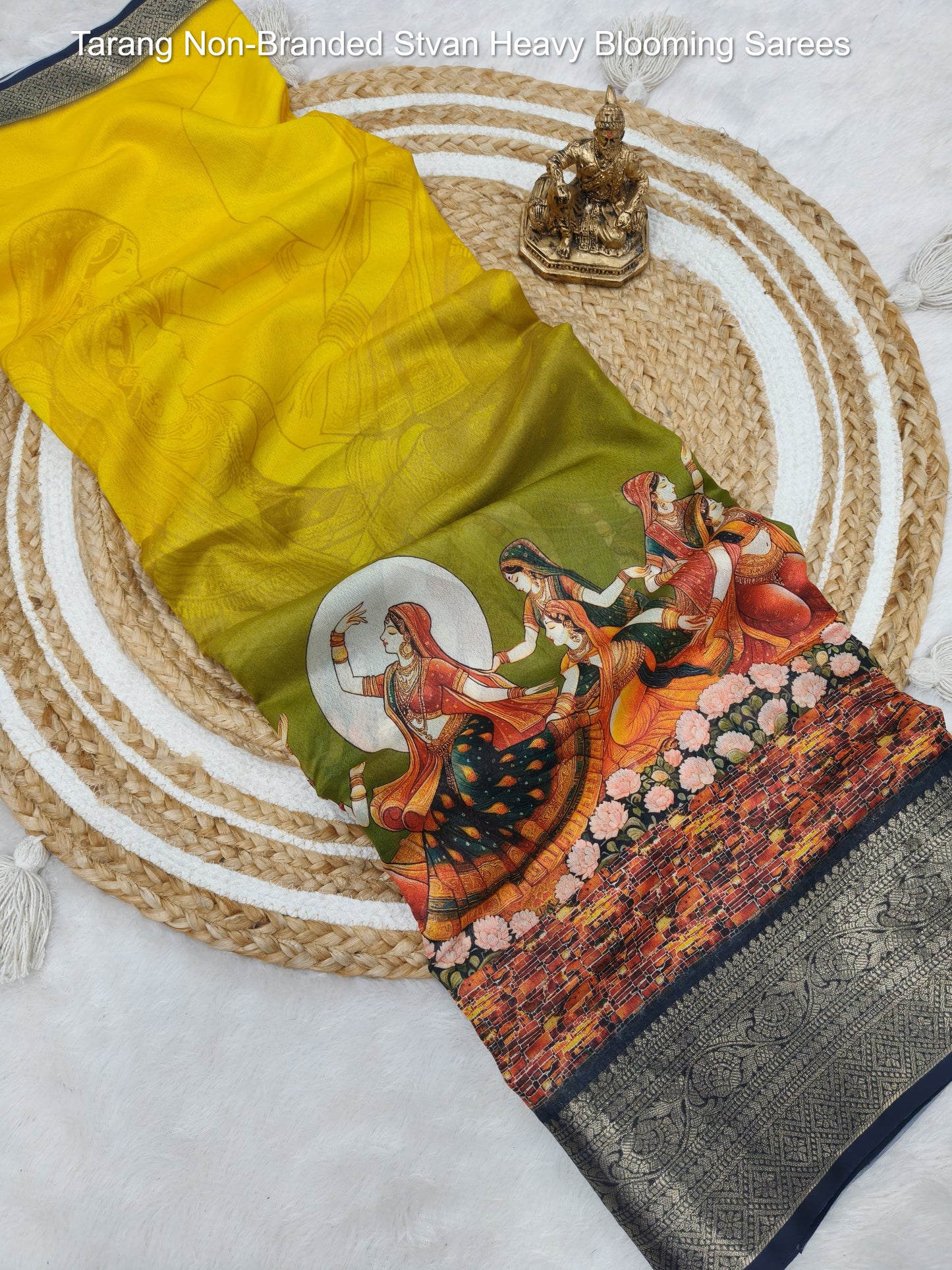 Tarang Non-Branded Stvan Heavy Blooming Sarees