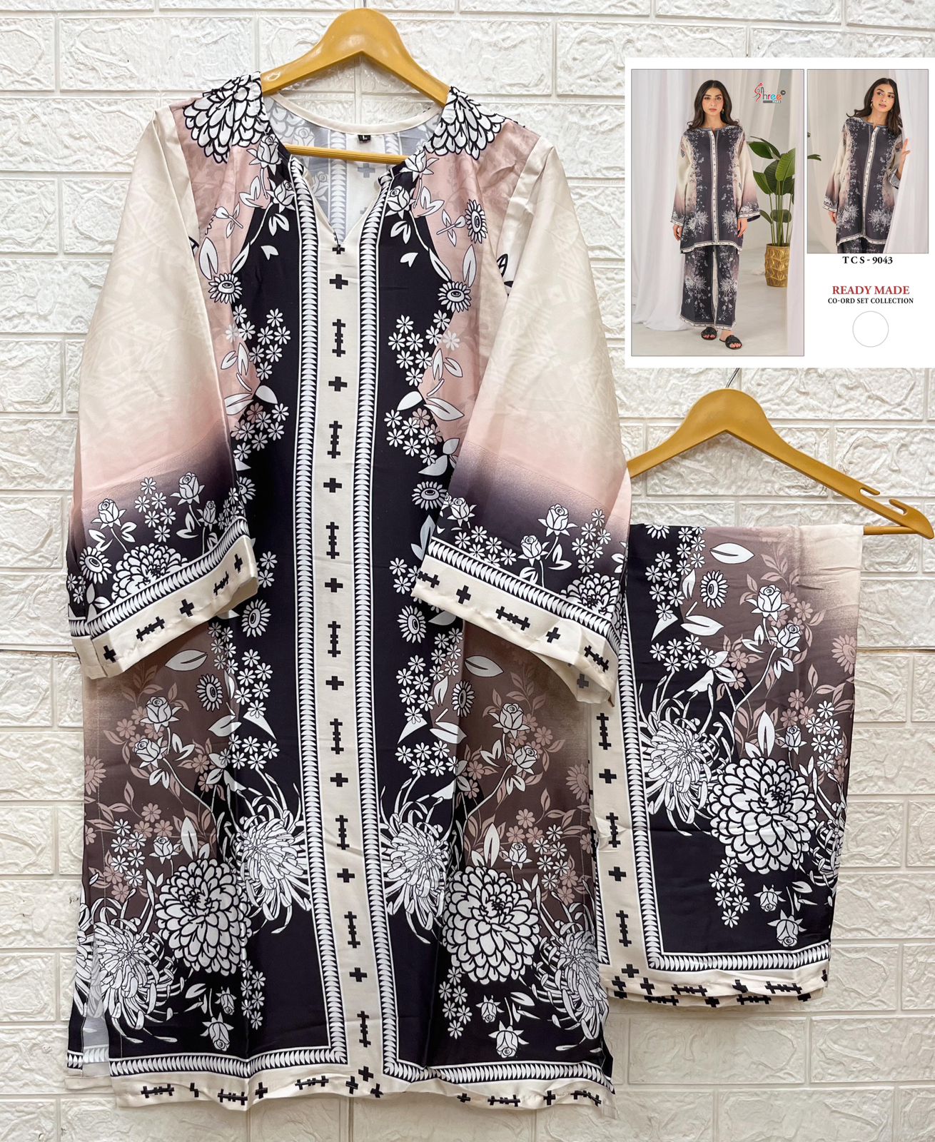 Tcs-9043 Karachi Shree Fabs Satin Co Ord Set