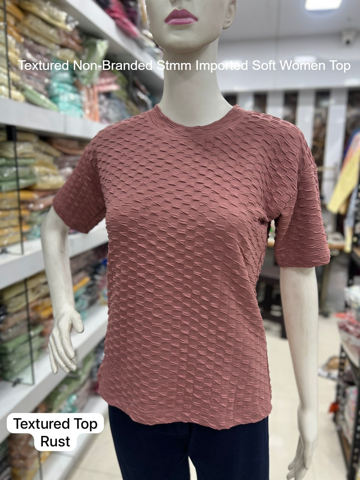 Textured Non-Branded Stmm Imported Soft Women Top