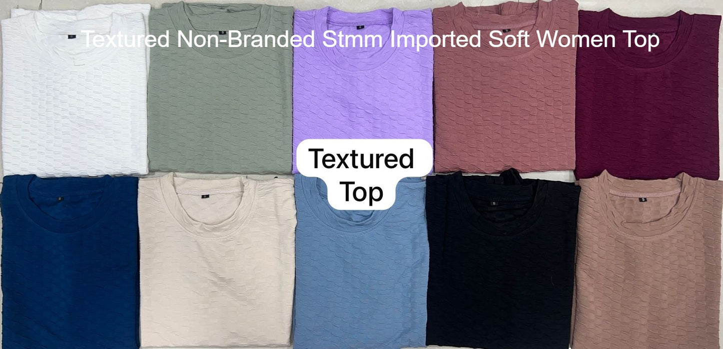 Textured Non-Branded Stmm Imported Soft Women Top