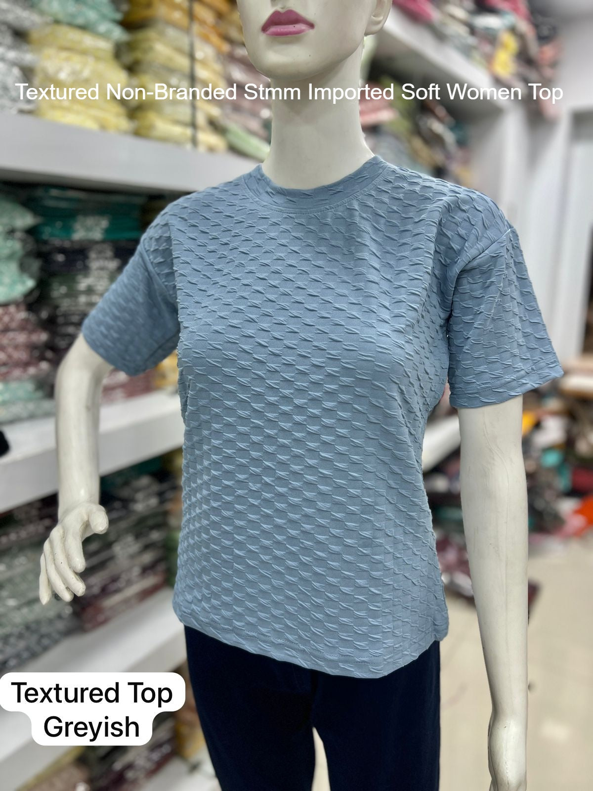Textured Non-Branded Stmm Imported Soft Women Top