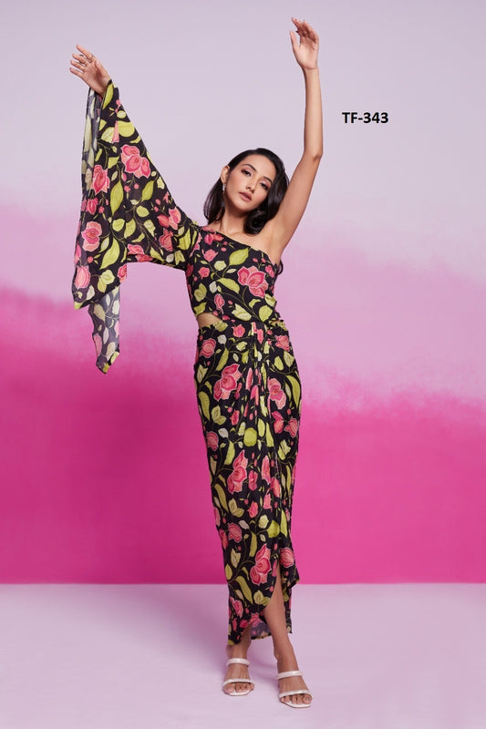 Tf-343 Summer Collection 8 Arya Printed One Piece Gown