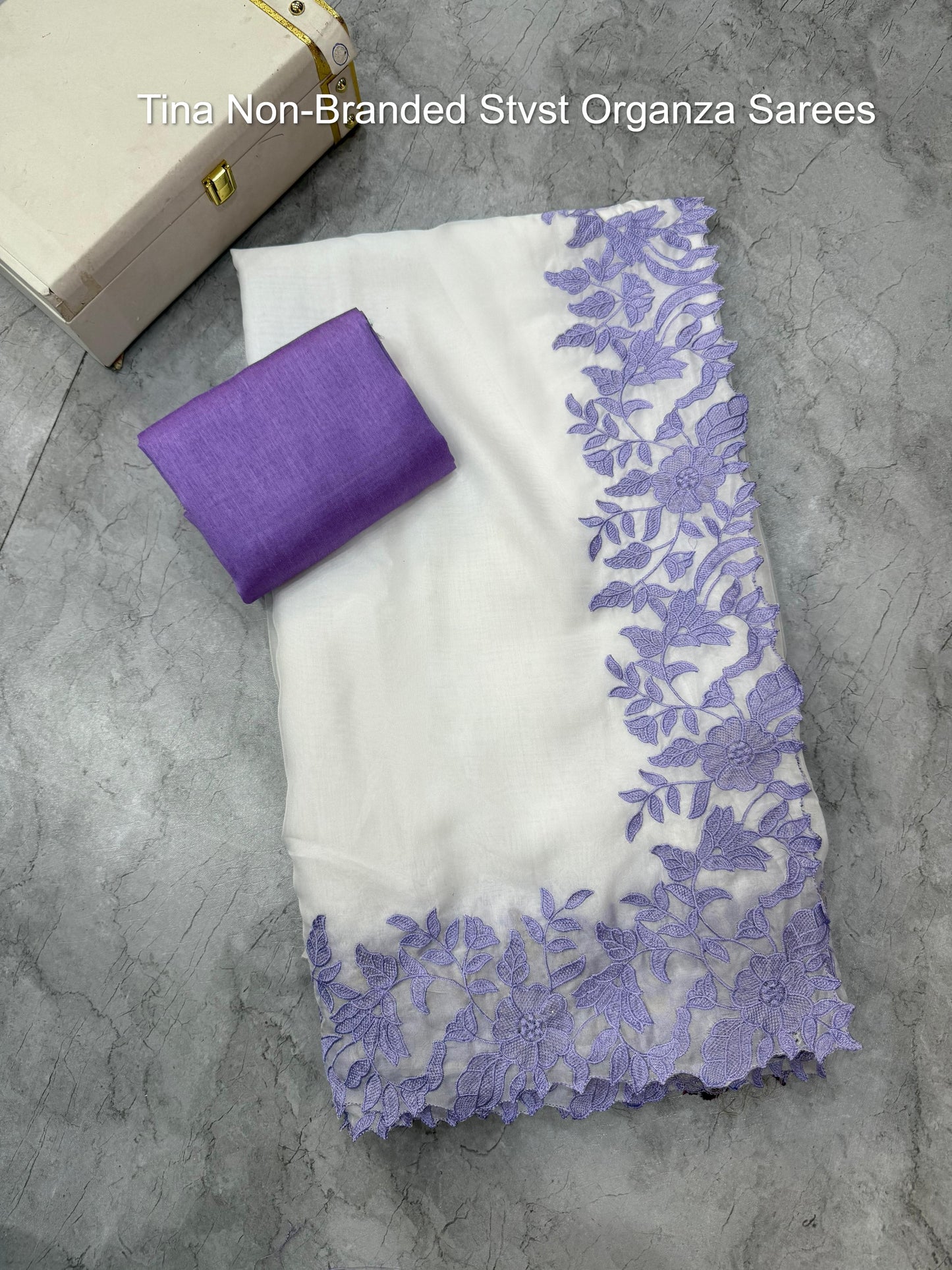 Tina Non-Branded Stvst Organza Sarees