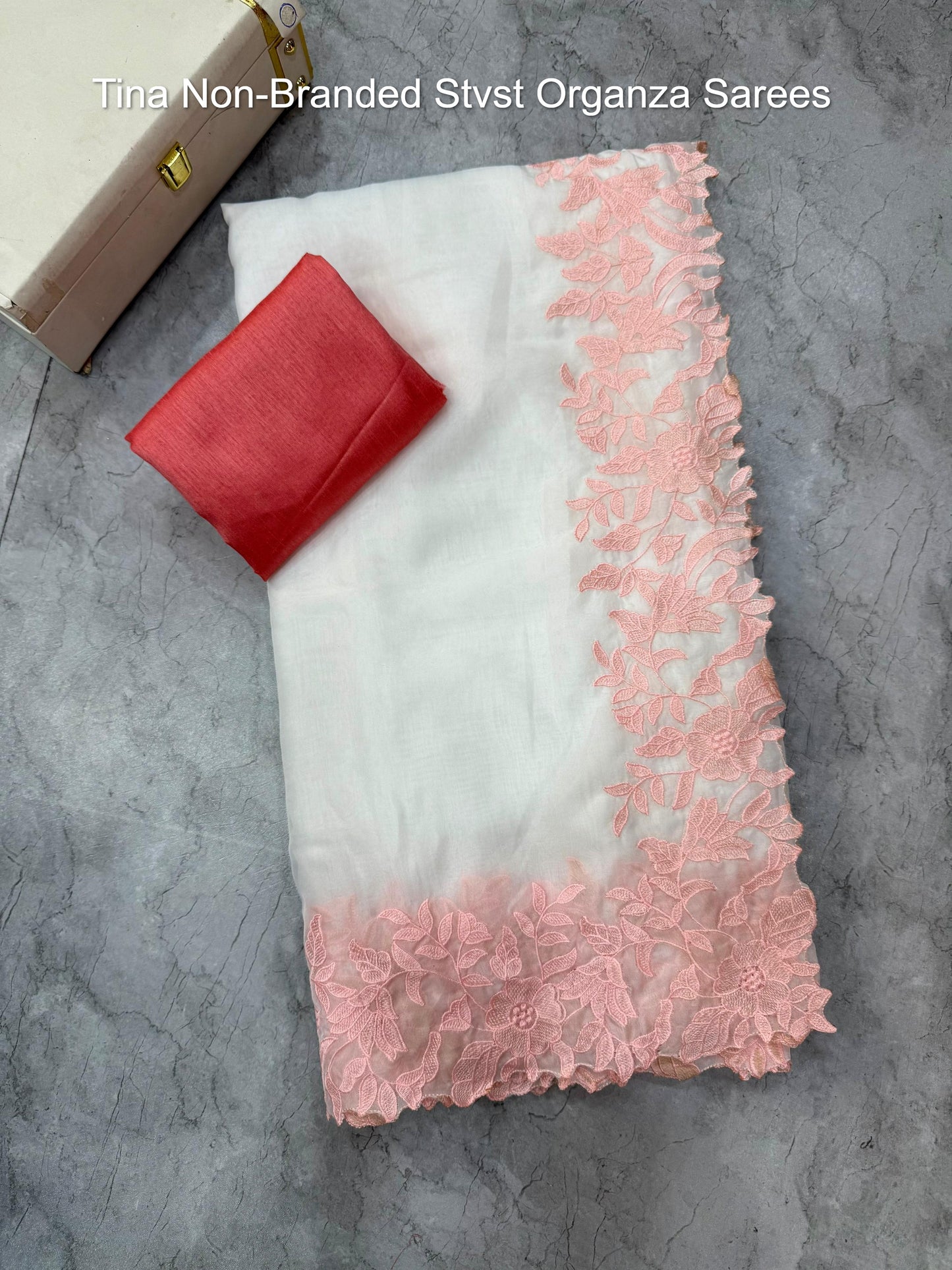 Tina Non-Branded Stvst Organza Sarees
