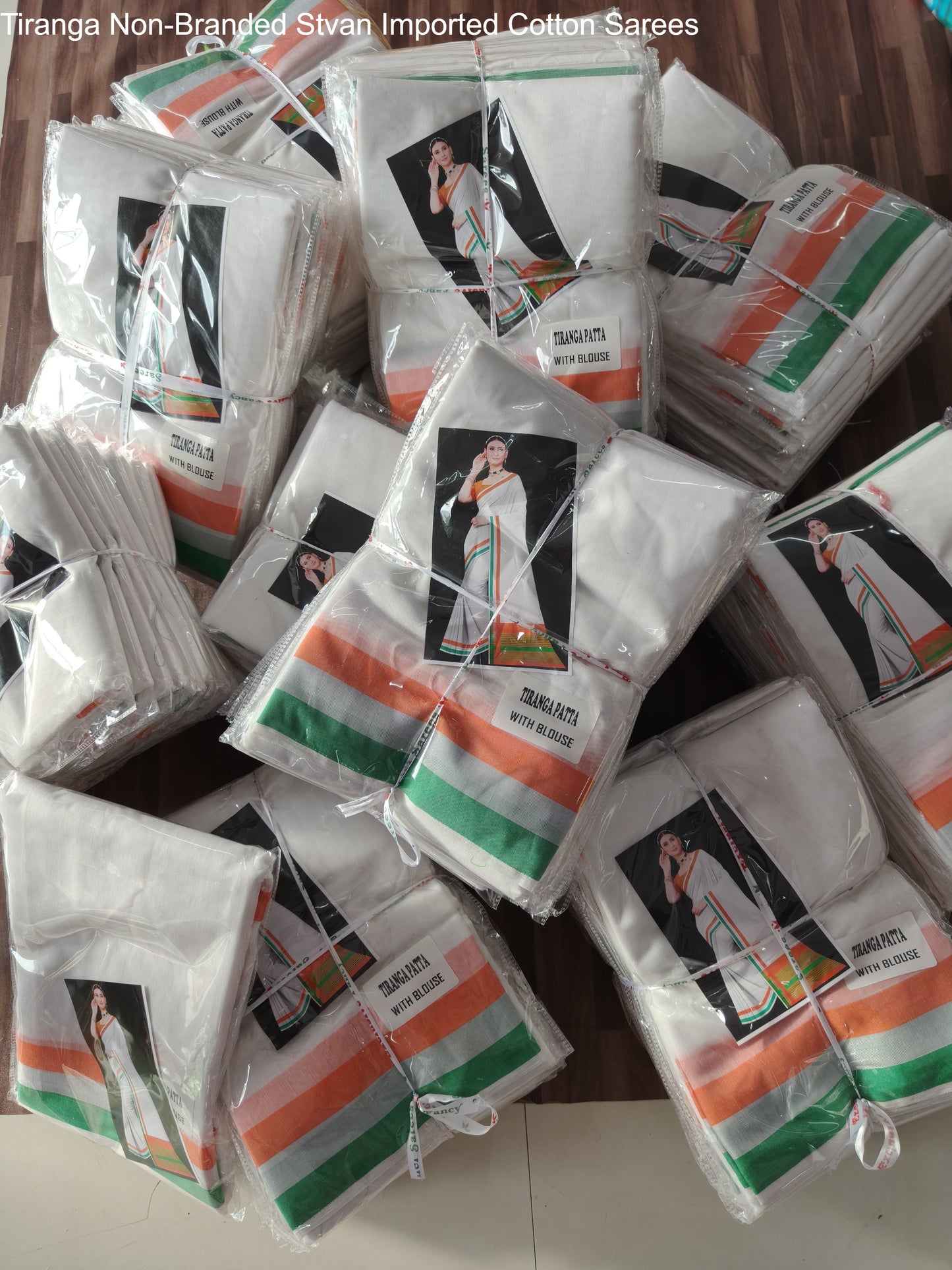 Tiranga Non-Branded Stvan Imported Cotton Sarees