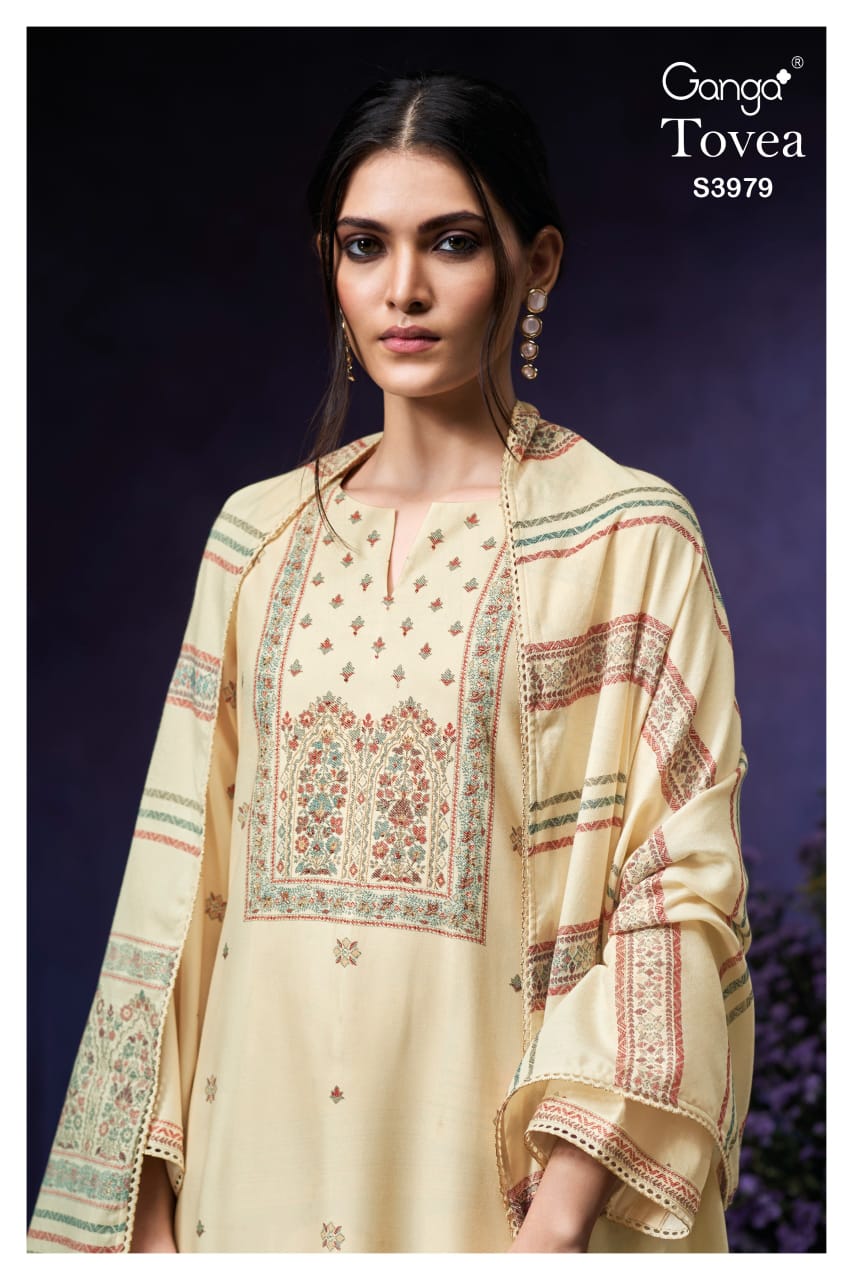 Tovea S3979 Ganga Premium Pure Pashmina Suits
