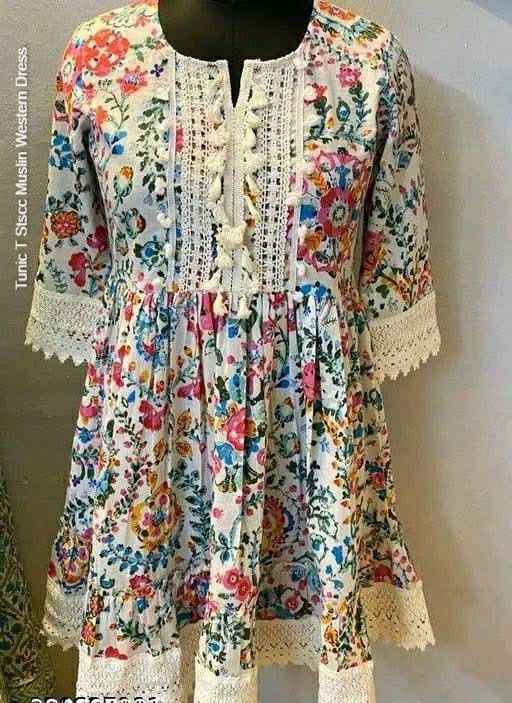 Tunic T Stscc Muslin Western Dress