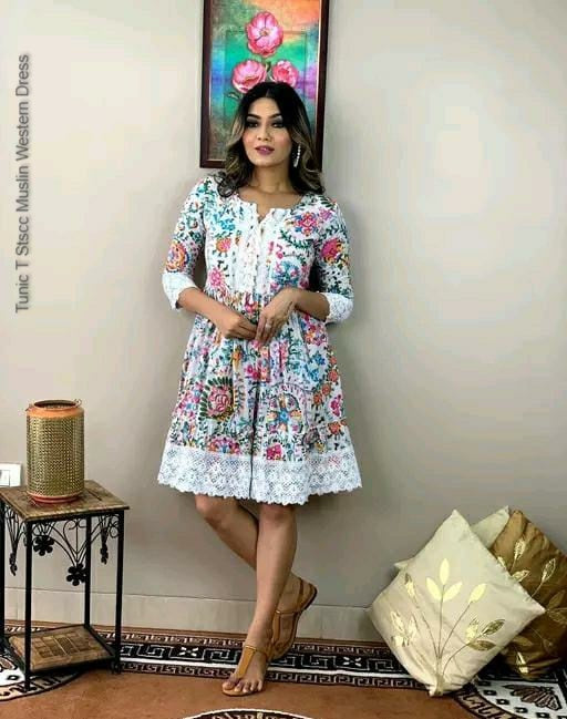 Tunic T Stscc Muslin Western Dress