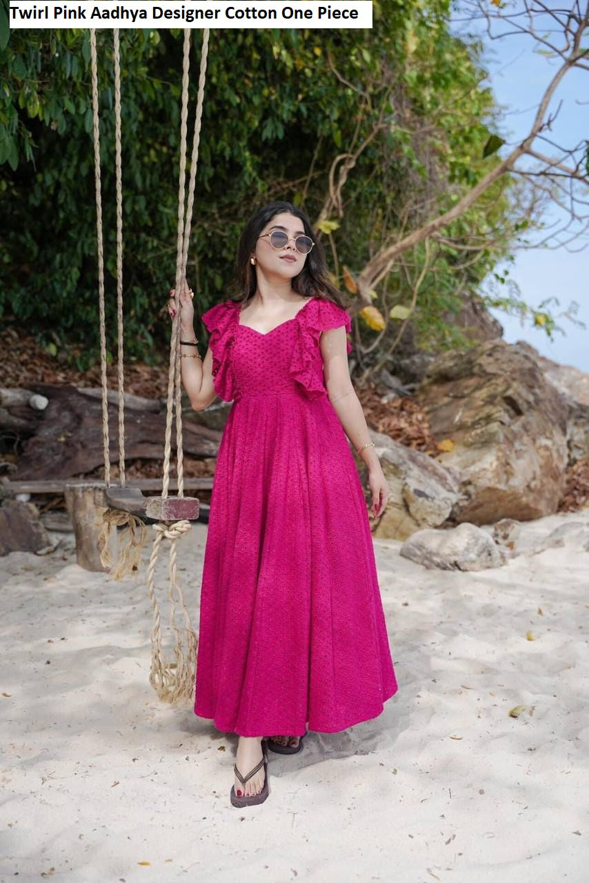 Twirl Pink Aadhya Designer Cotton One Piece