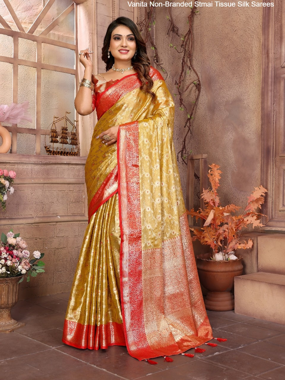 Vanita Non-Branded Stmai Tissue Silk Sarees