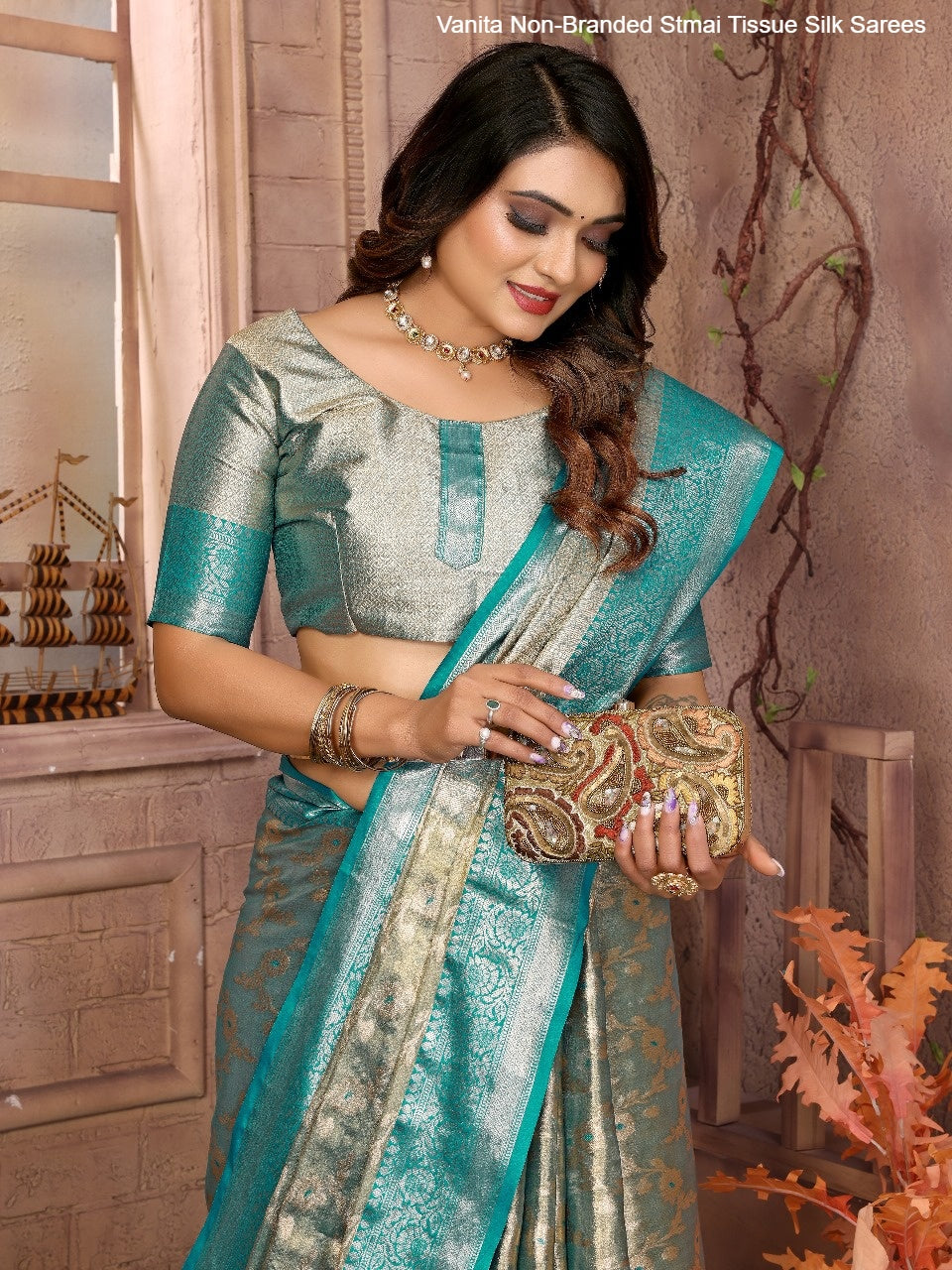 Vanita Non-Branded Stmai Tissue Silk Sarees
