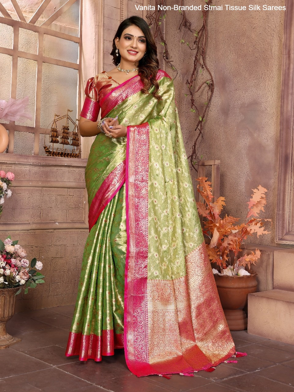 Vanita Non-Branded Stmai Tissue Silk Sarees