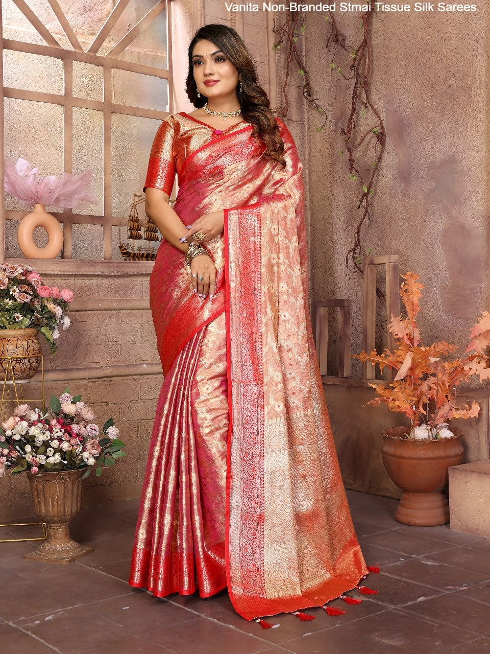 Vanita Non-Branded Stmai Tissue Silk Sarees