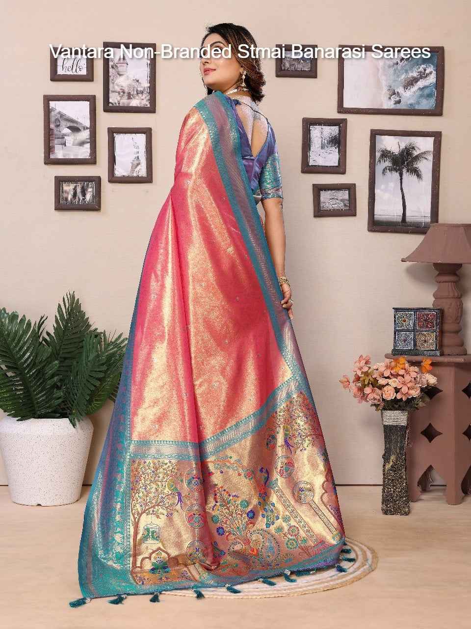 Vantara Non-Branded Stmai Banarasi Sarees