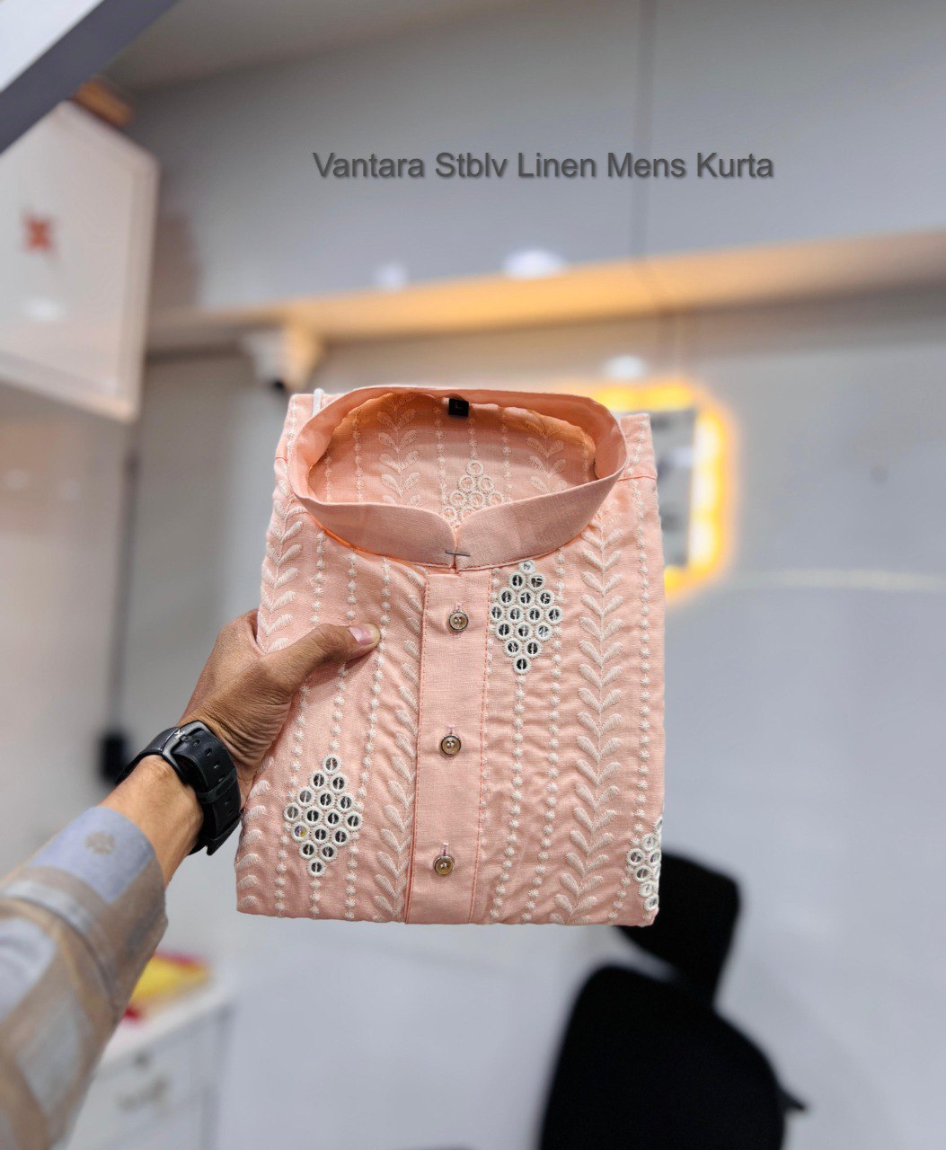 Vantara Stblv Linen Mens Kurta