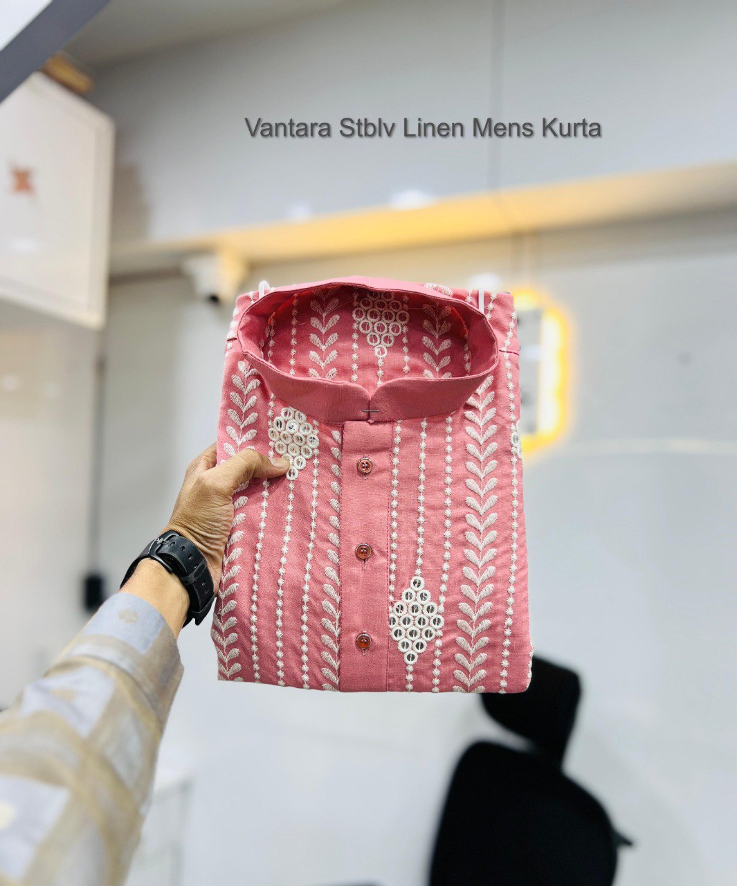 Vantara Stblv Linen Mens Kurta