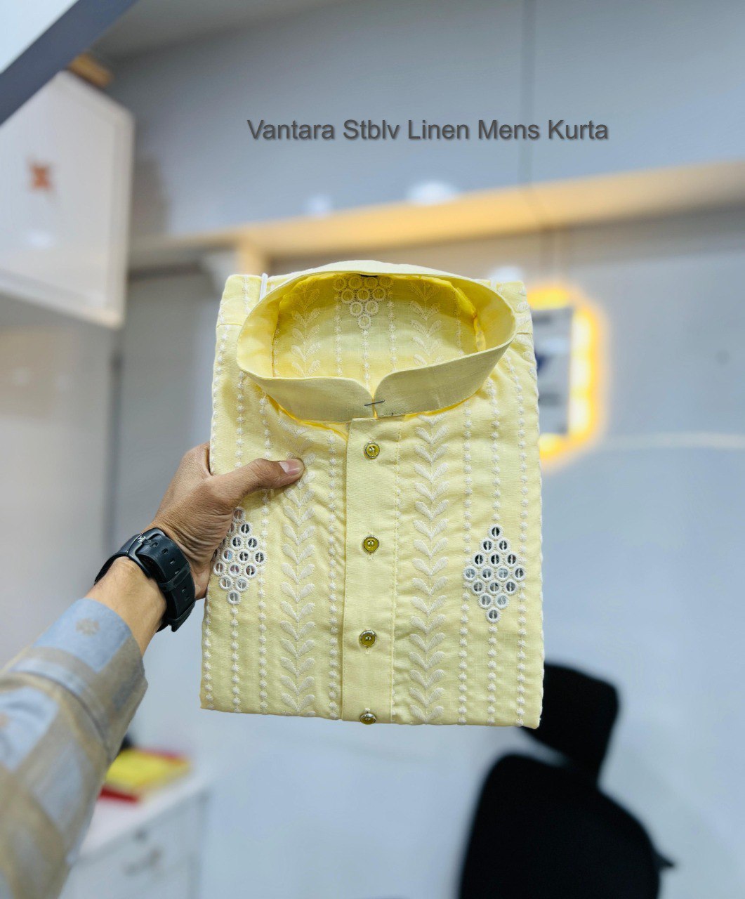 Vantara Stblv Linen Mens Kurta
