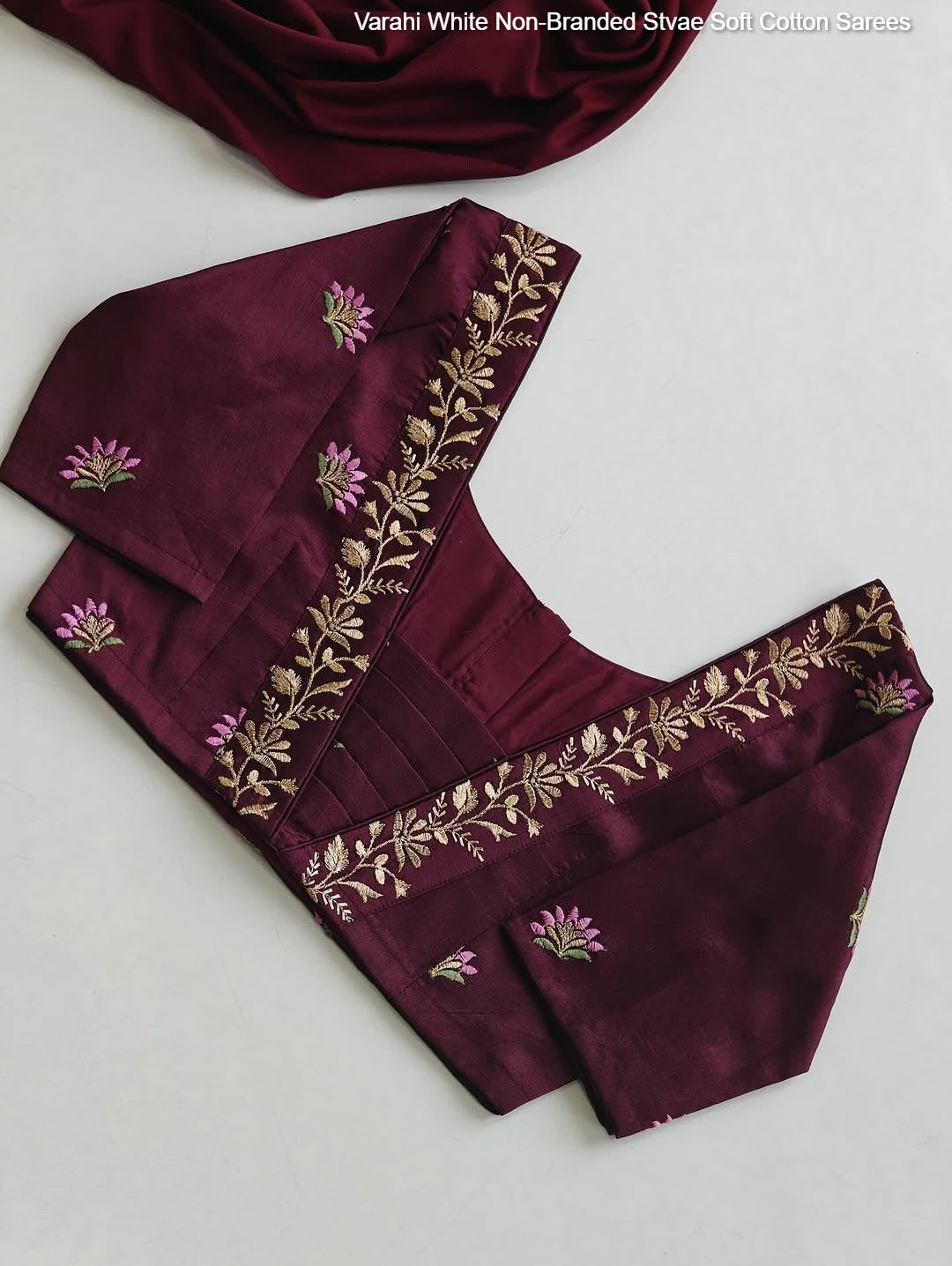 Varahi White Non-Branded Stvae Soft Cotton Sarees