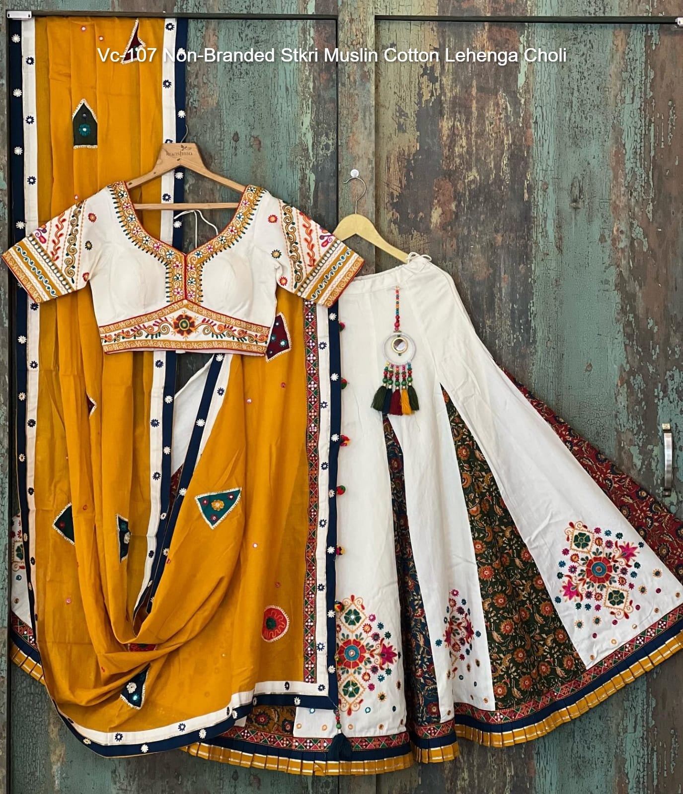 Vc-107 Non-Branded Stkri Muslin Cotton Lehenga Choli