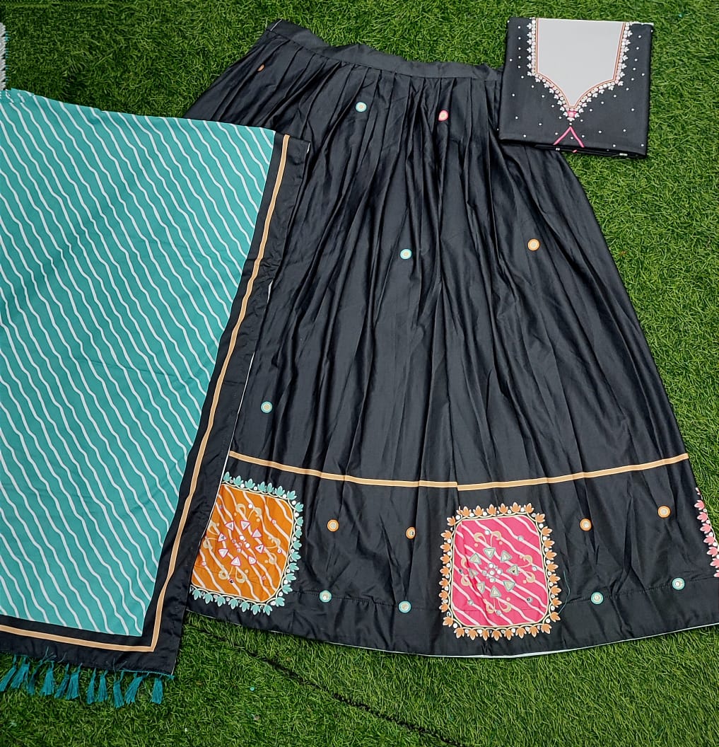 Vc-108 Non-Branded Stkri Muslin Cotton Lehenga Choli