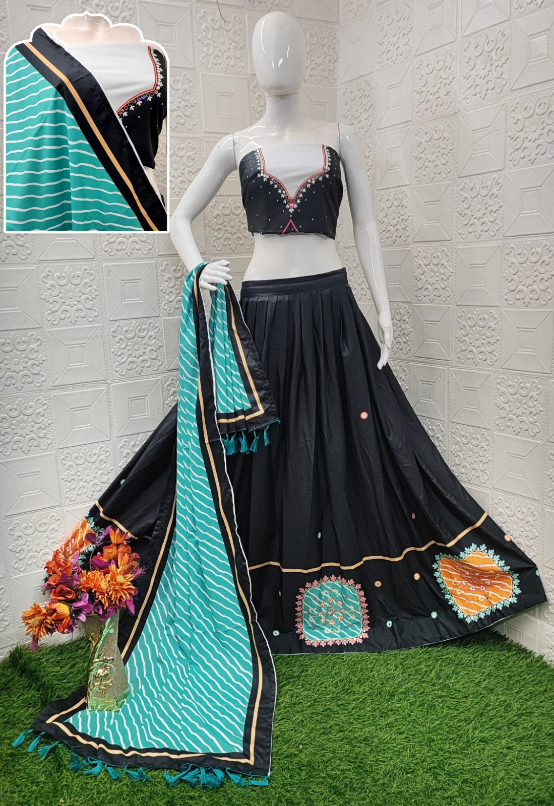 Vc-108 Non-Branded Stkri Muslin Cotton Lehenga Choli