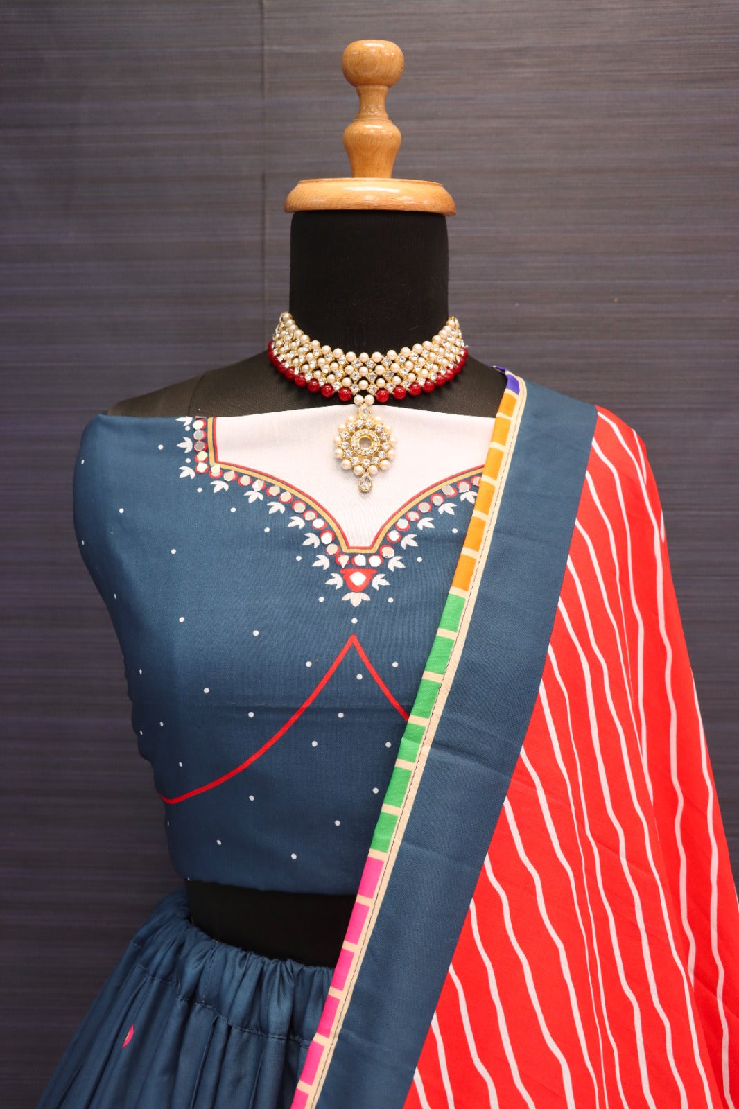 Vc-108 Non-Branded Stkri Muslin Cotton Lehenga Choli