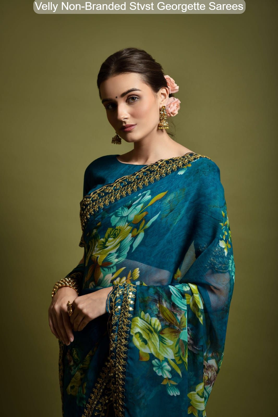 Velly Non-Branded Stvst Georgette Sarees