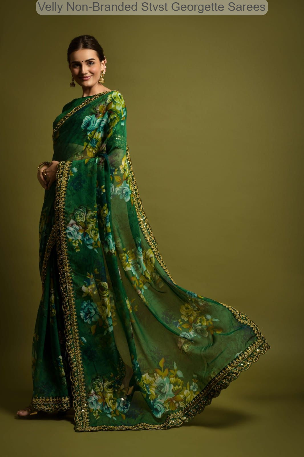Velly Non-Branded Stvst Georgette Sarees
