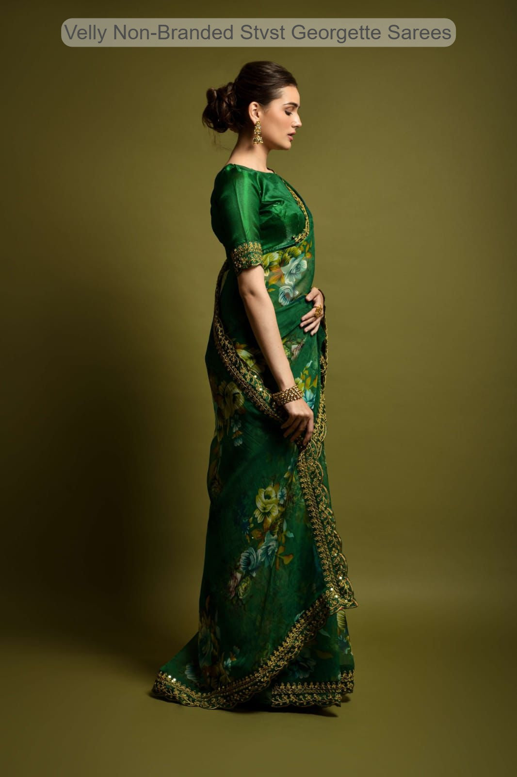 Velly Non-Branded Stvst Georgette Sarees