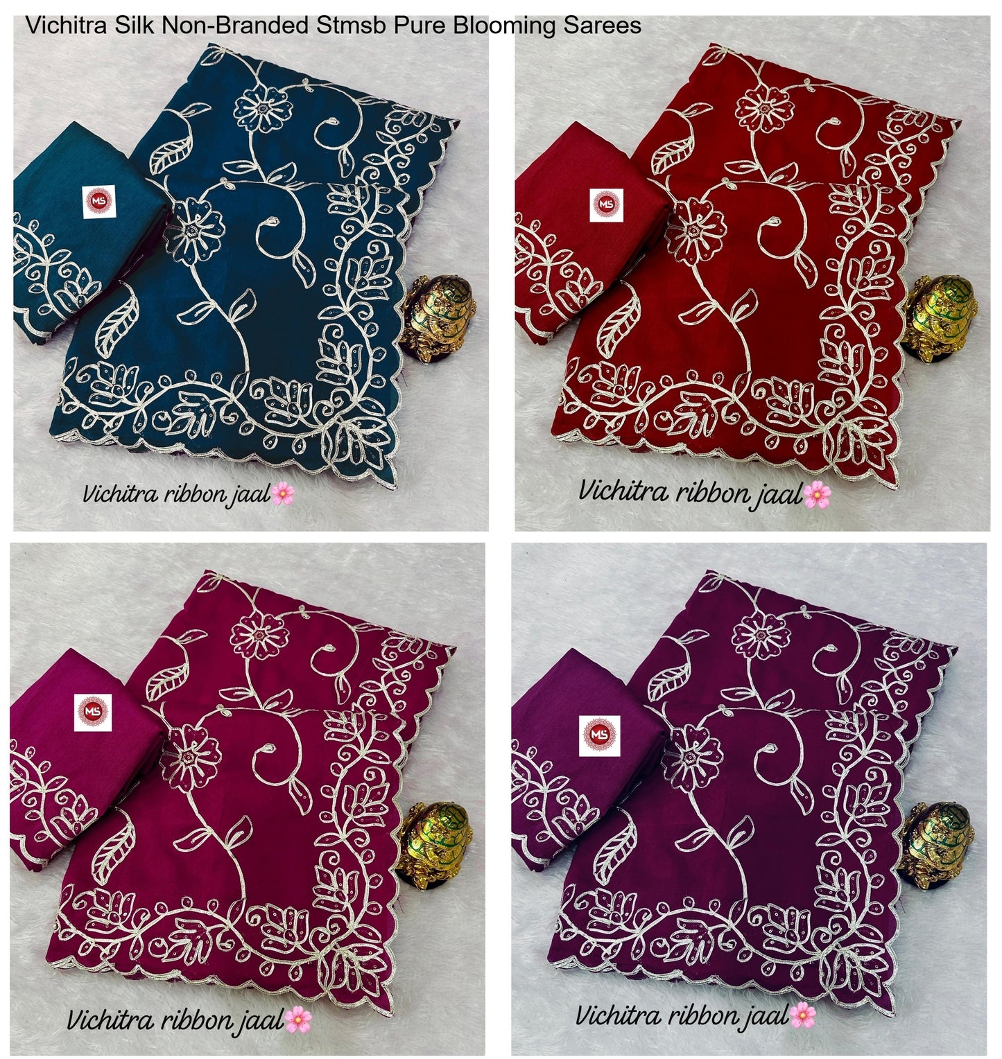 Vichitra Silk Non-Branded Stmsb Pure Blooming Sarees