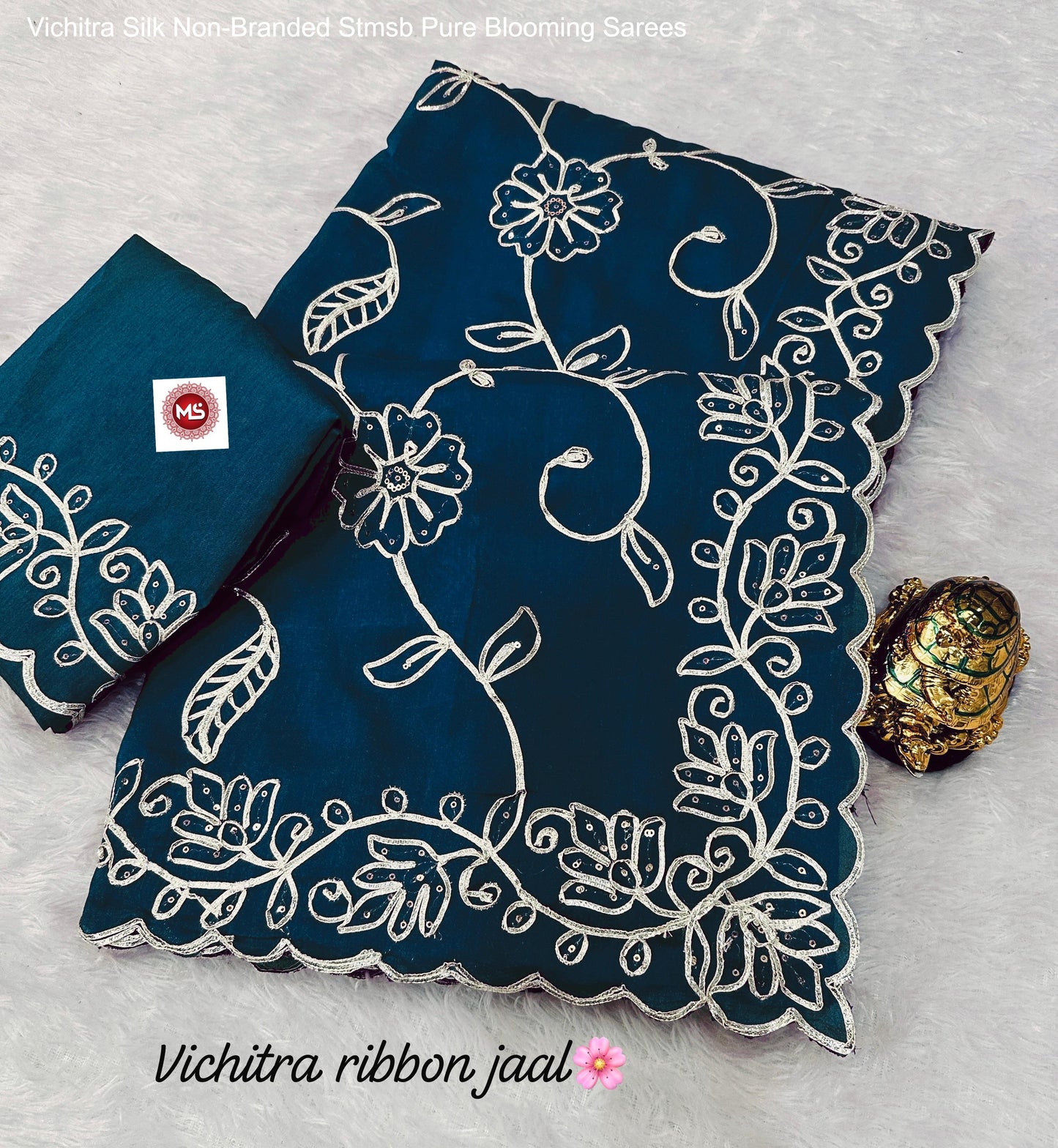 Vichitra Silk Non-Branded Stmsb Pure Blooming Sarees