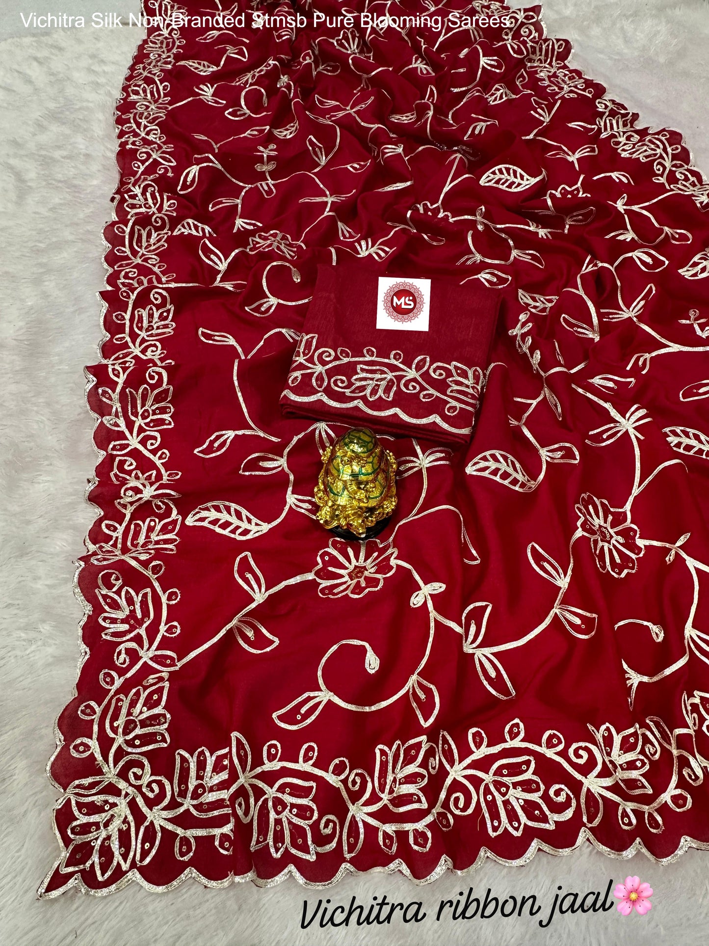 Vichitra Silk Non-Branded Stmsb Pure Blooming Sarees