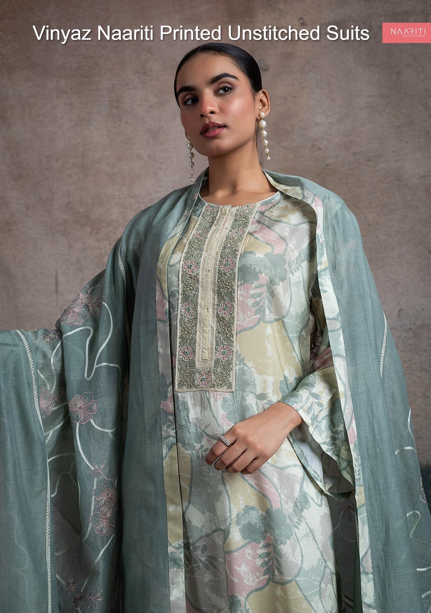 Vinyaz Naariti Printed Unstitched Suits