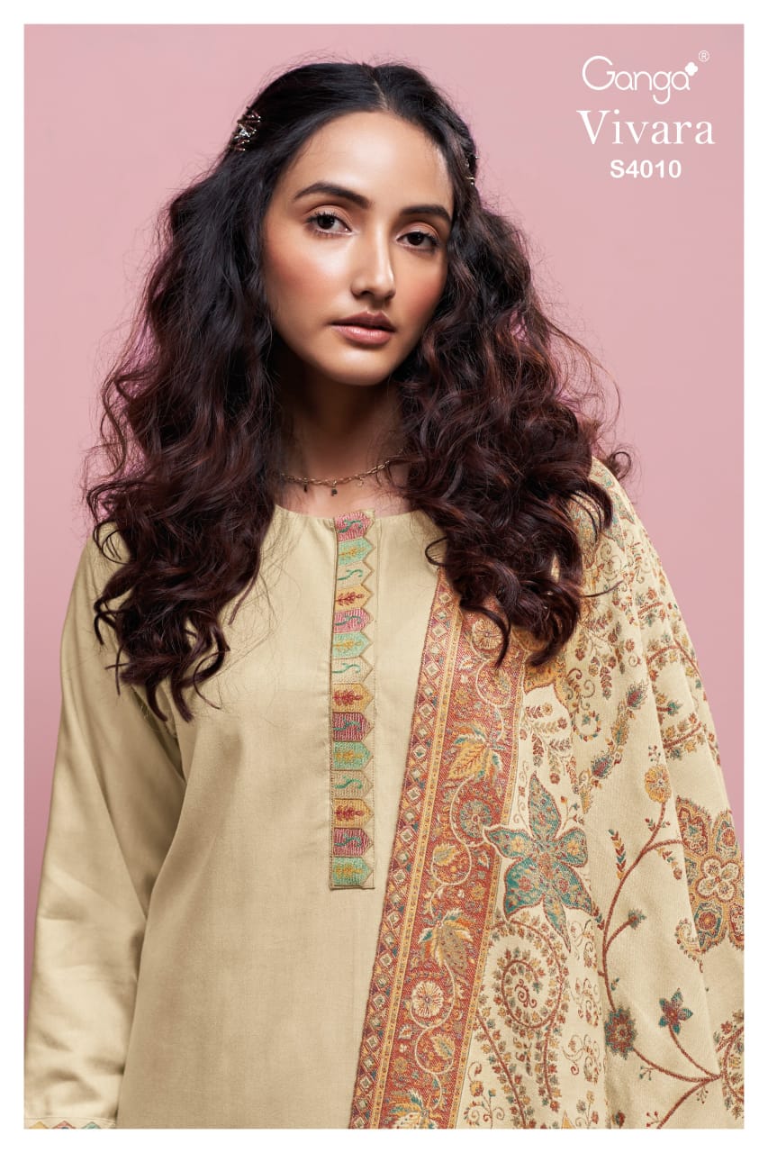 Vivara S4010 Ganga Premium Unstitched Suits