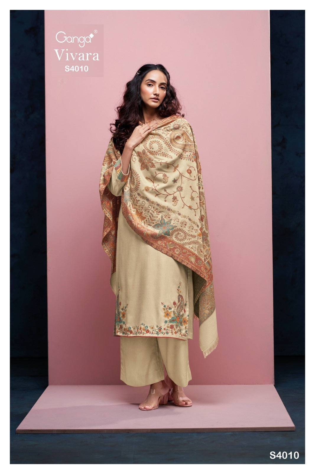 Vivara S4010 Ganga Premium Unstitched Suits