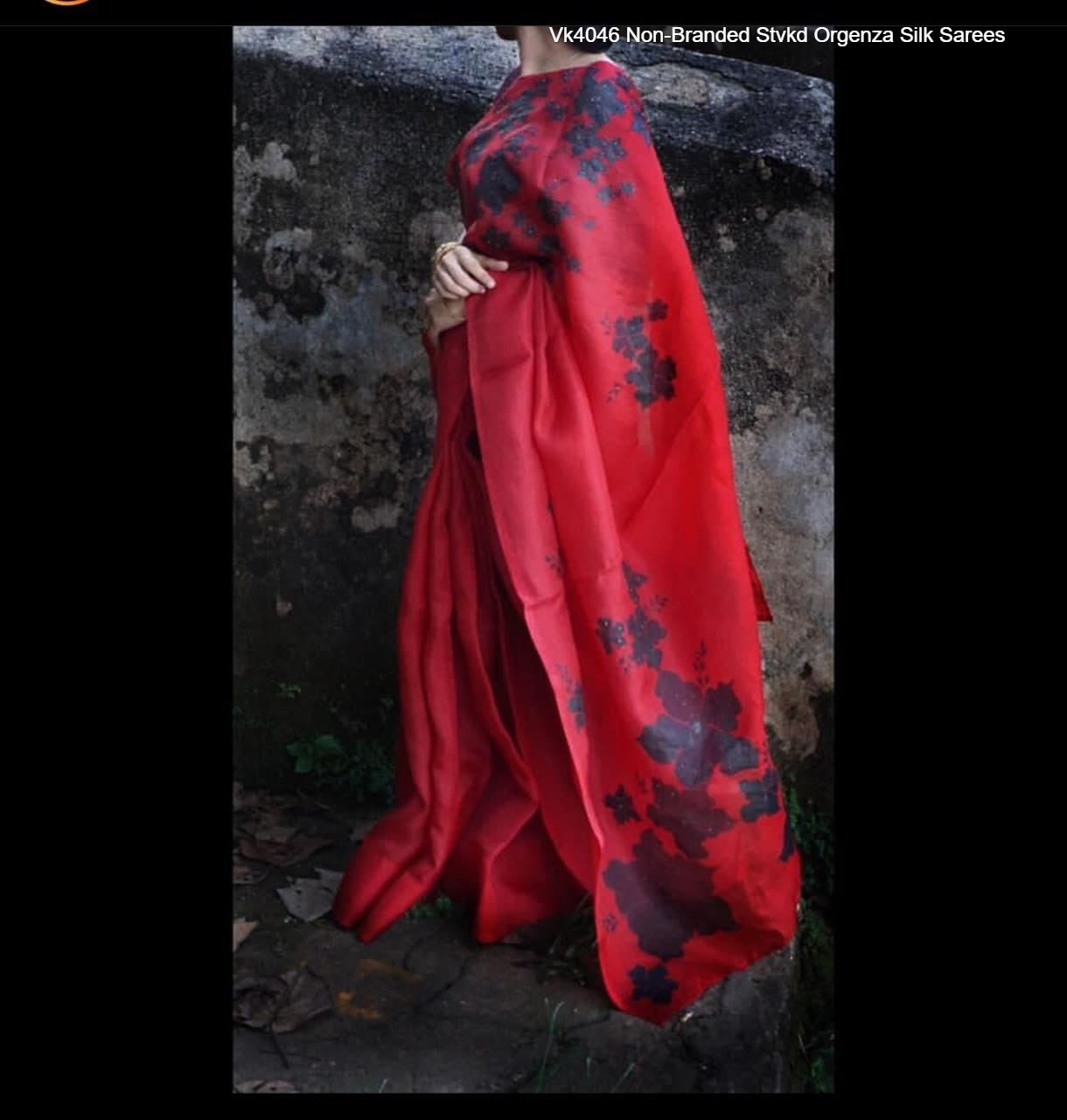 Vk4046 Non-Branded Stvkd Orgenza Silk Sarees