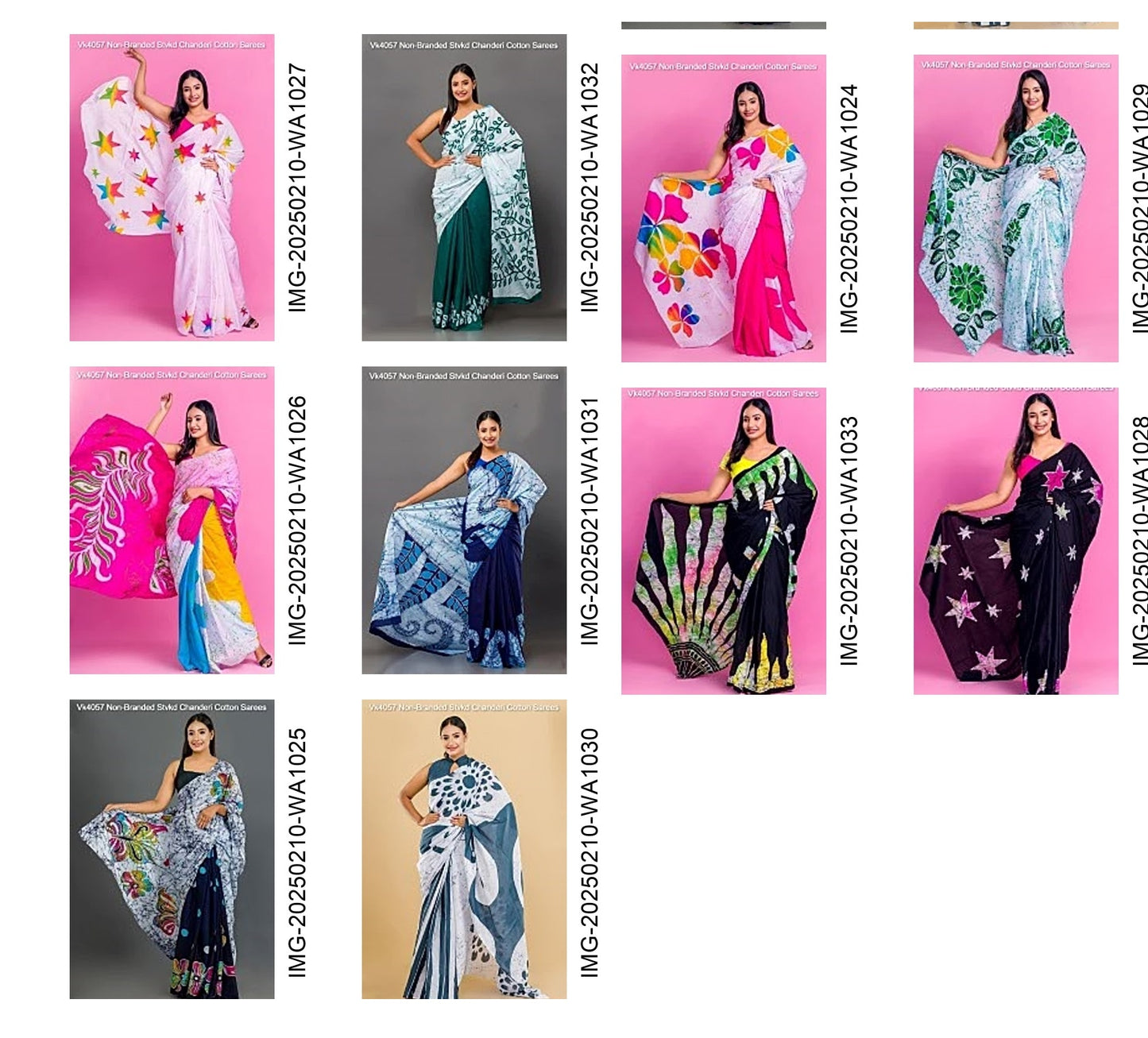 Vk4057 Non-Branded Stvkd Chanderi Cotton Sarees